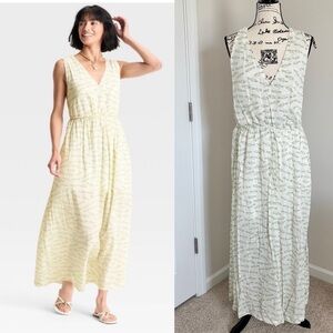 A New Day Women Sundress open back print Maxi Dress Size XL NEW